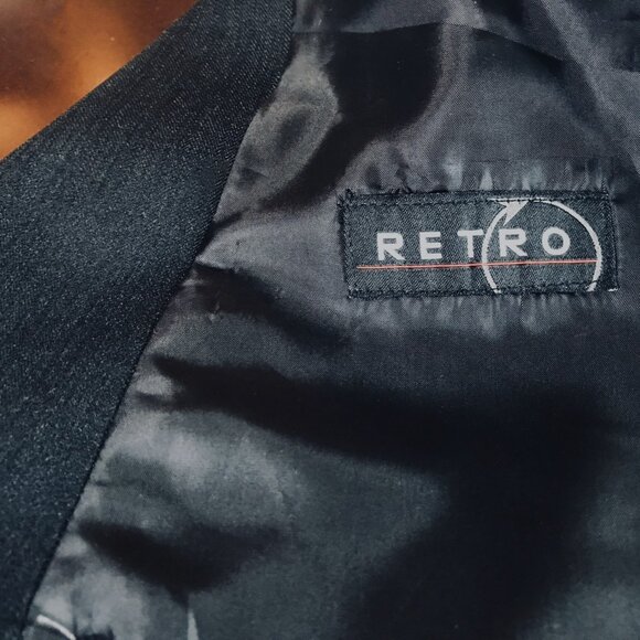 New! Retro, Black Sport Coat, Boys Suit Jacket, Blazer, Special Occasion - Picture 5 of 7